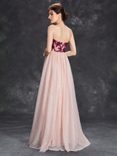 Floral Embroidery Mesh Tube Bridesmaid Dress